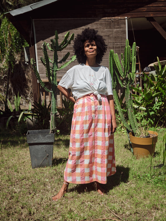 Jupe Caro Blockprint🧡🩷