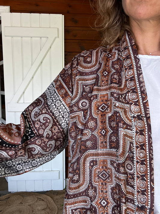 Kimono Mala long chocolate