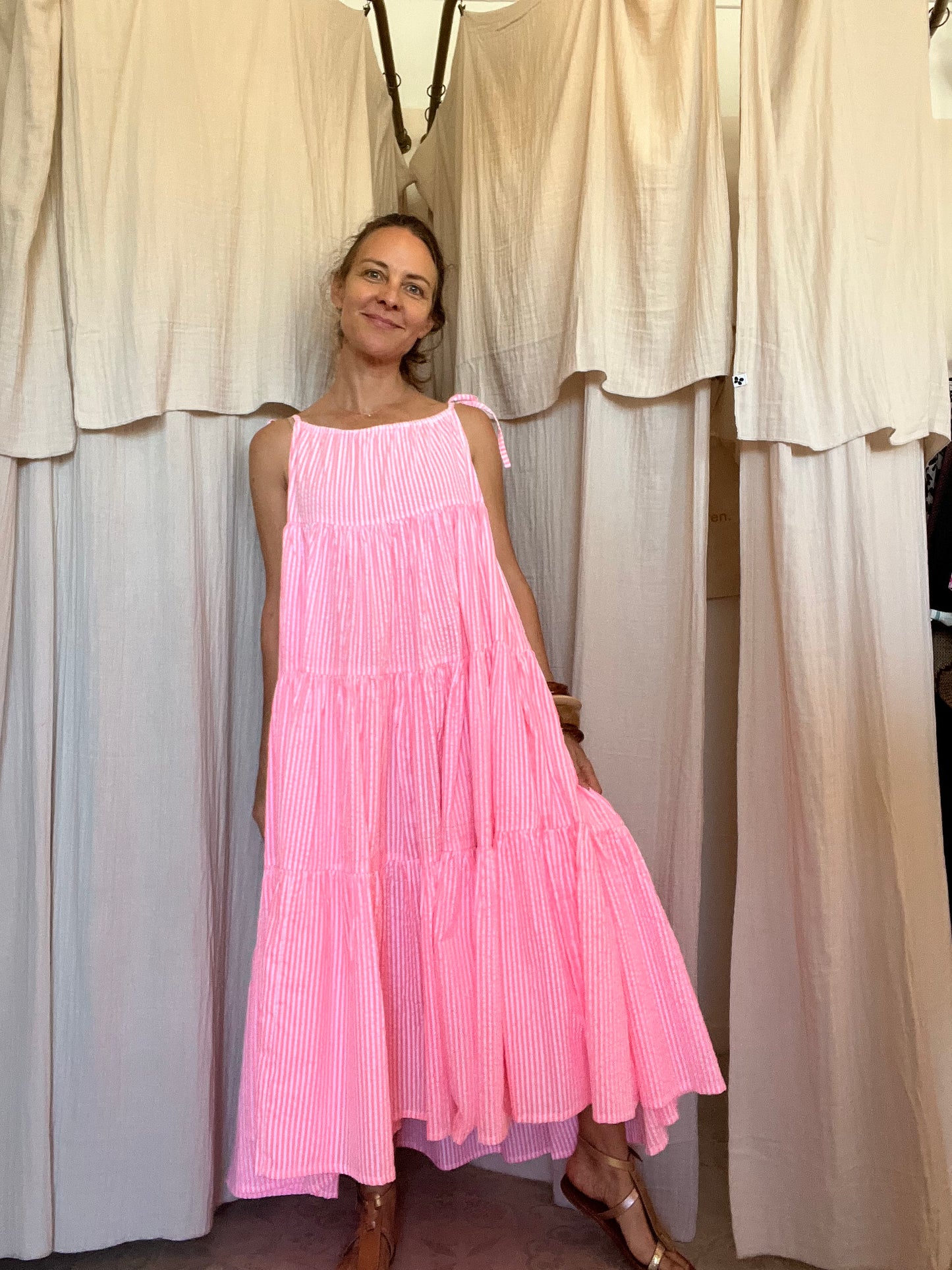 Robe Denise longue seersucker 🩷