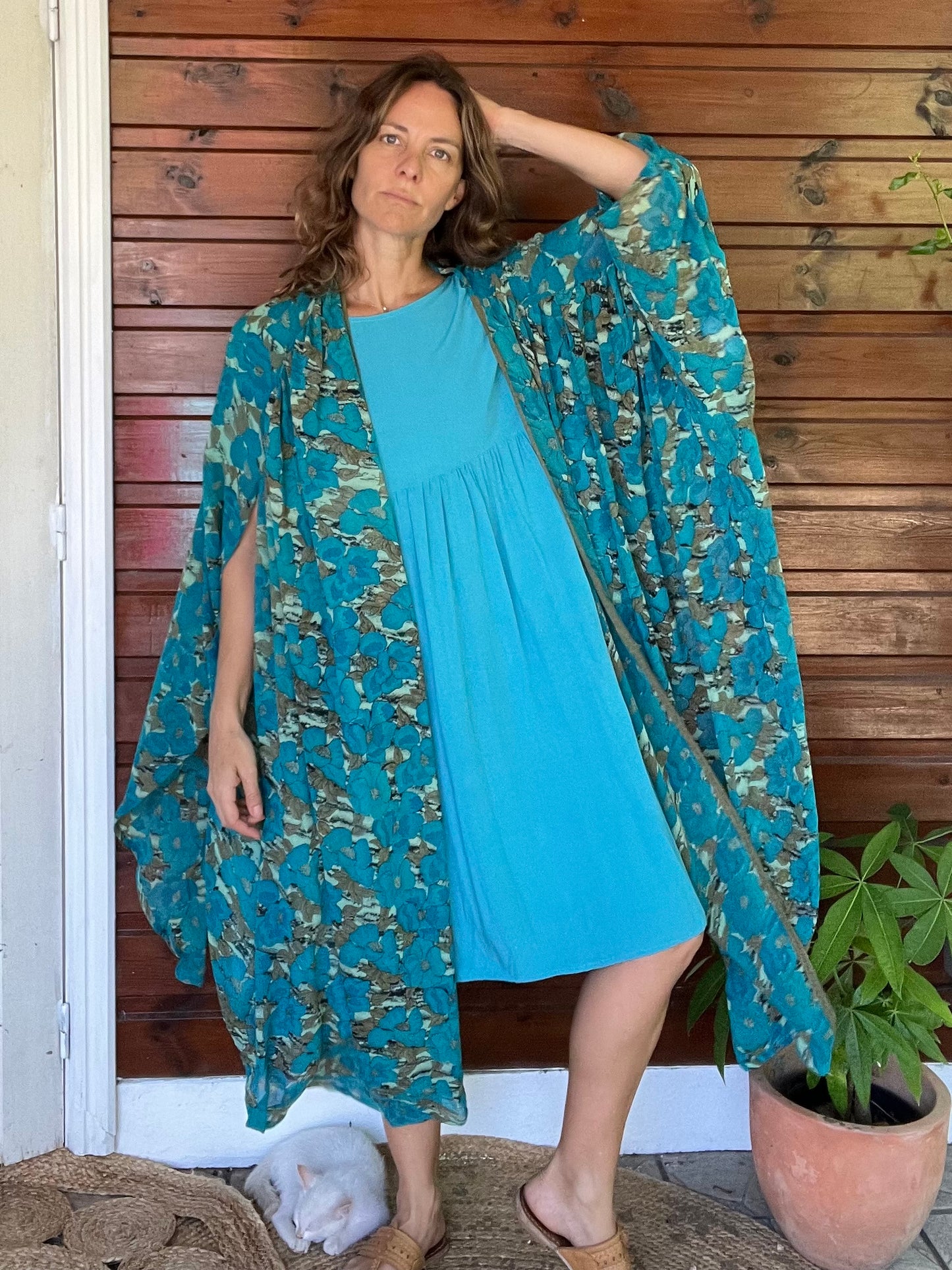 Kimono Meekha long 💙🤎
