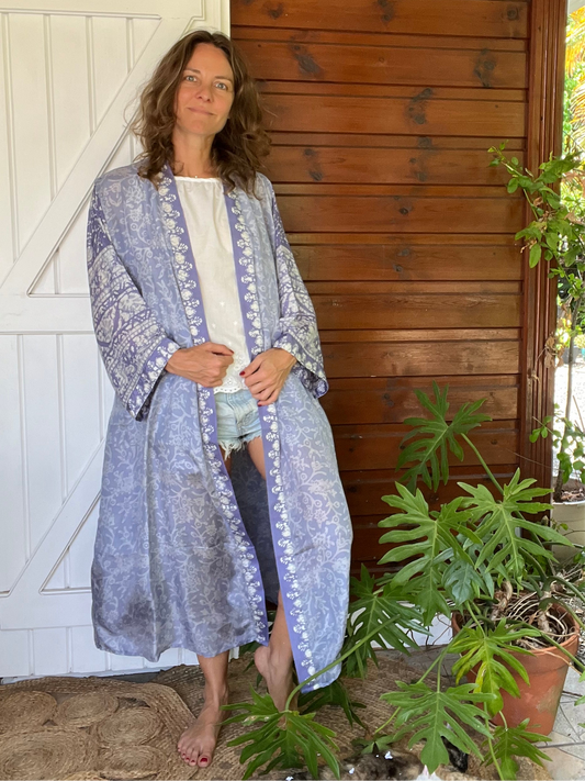 Kimono Mala long blue
