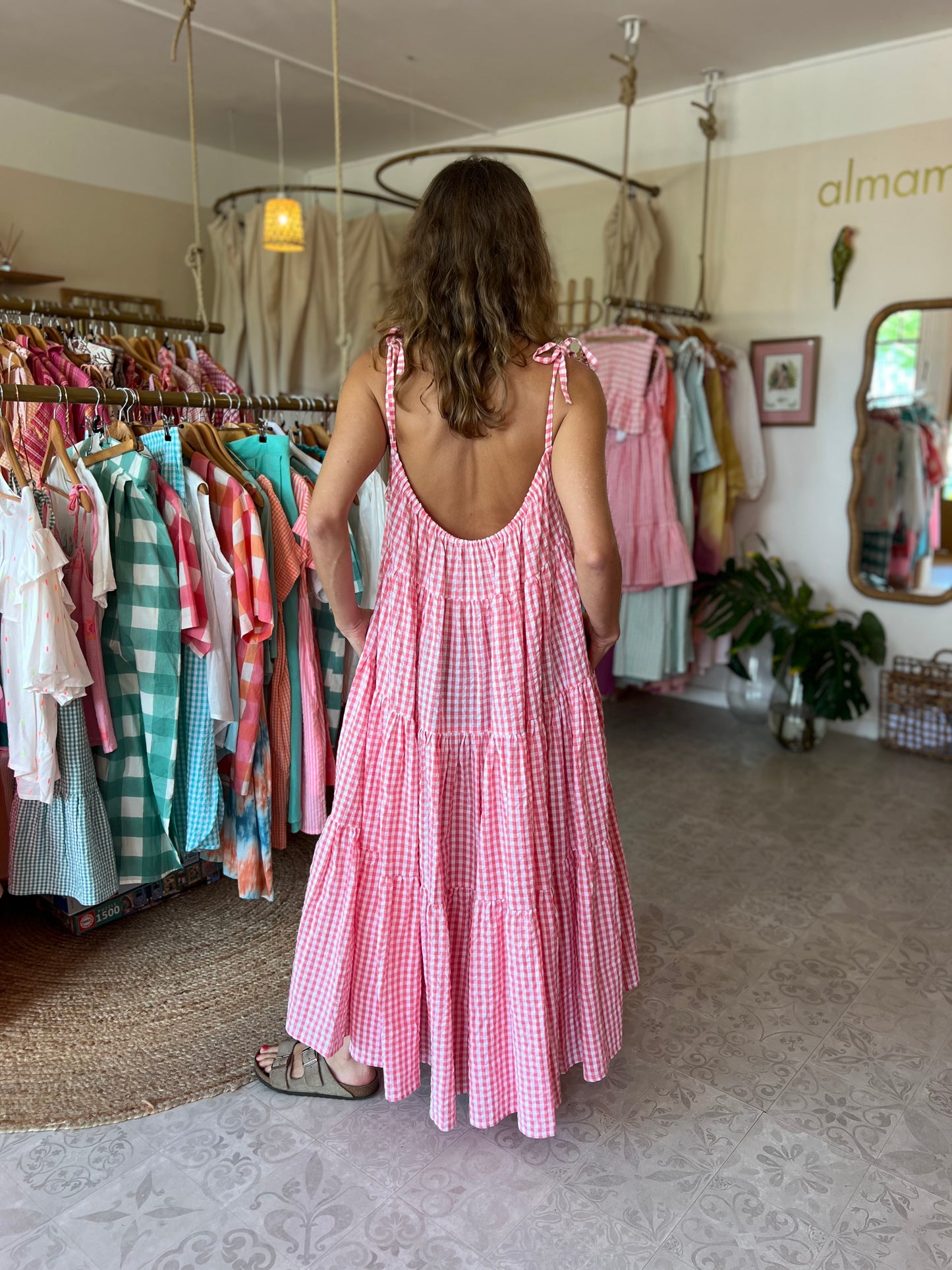 Robe Denise longue seersucker 🩷🤍