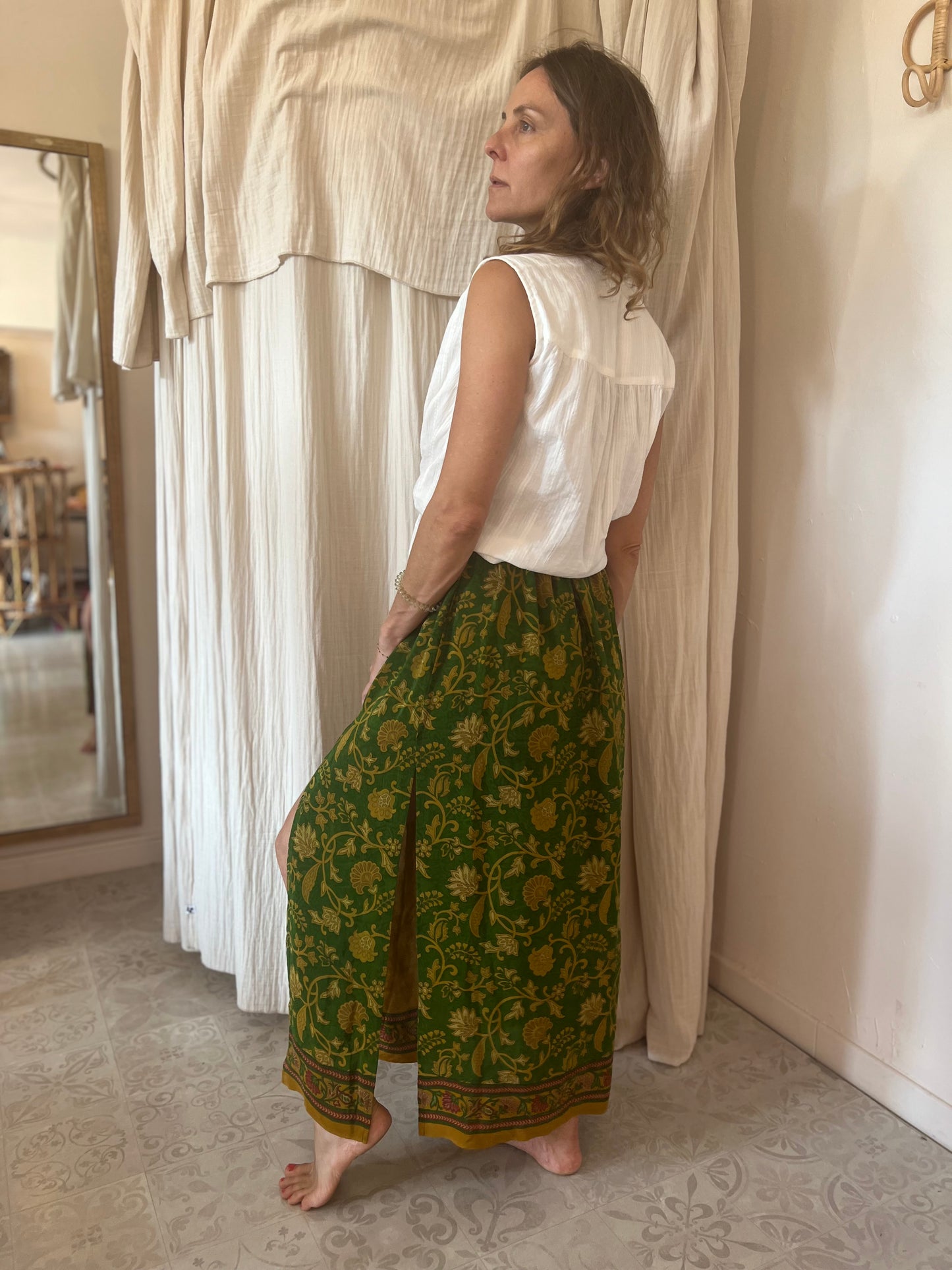 Jupe en soie 💛💚