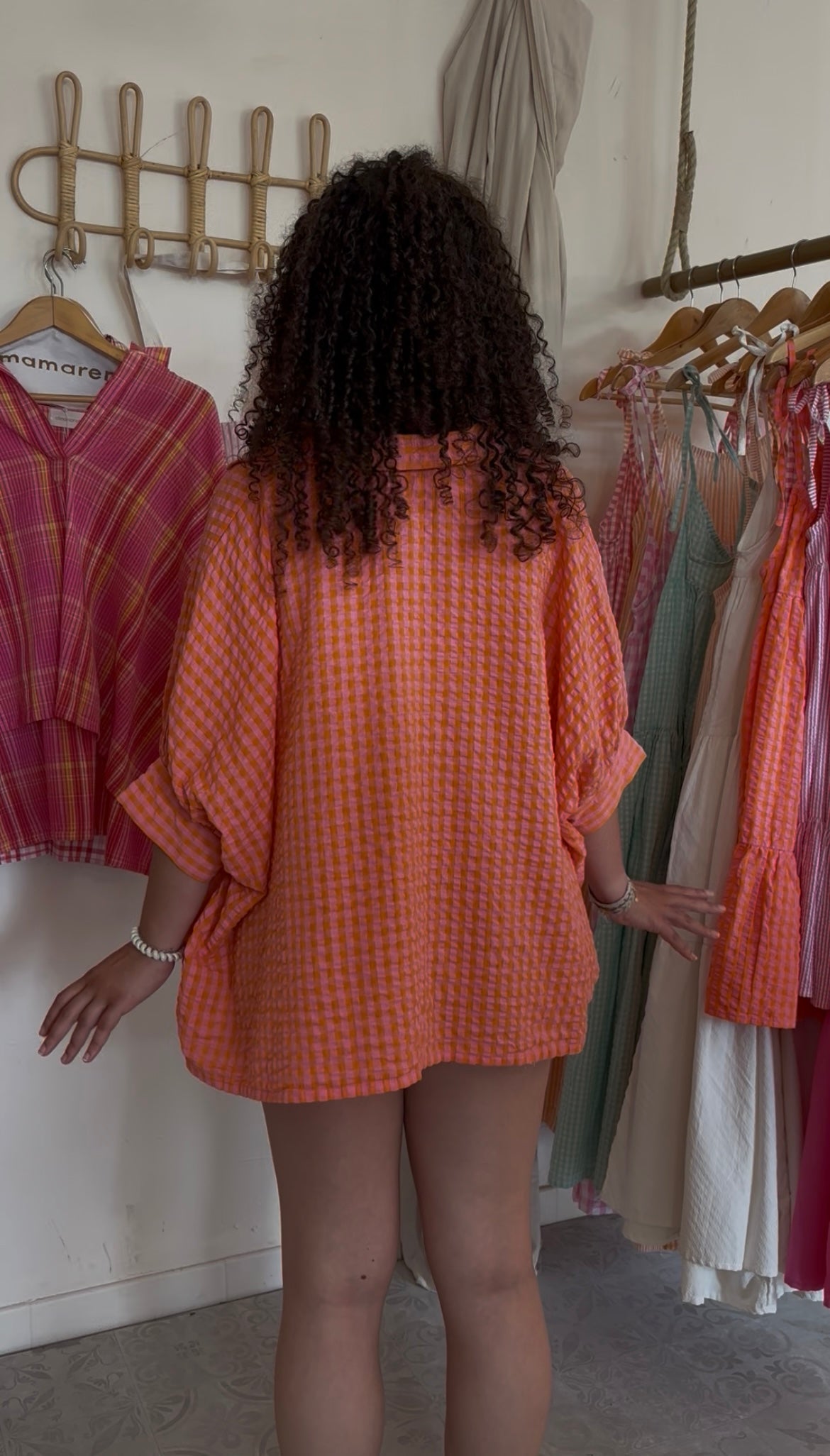 Top Cerise Vichy 🩷🧡