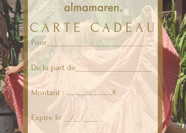 Carte cadeau montant libre