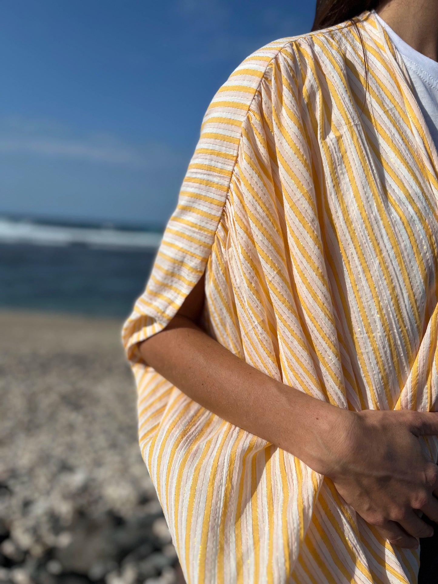 Kimono Alizée court Mangue Glacée Lurex