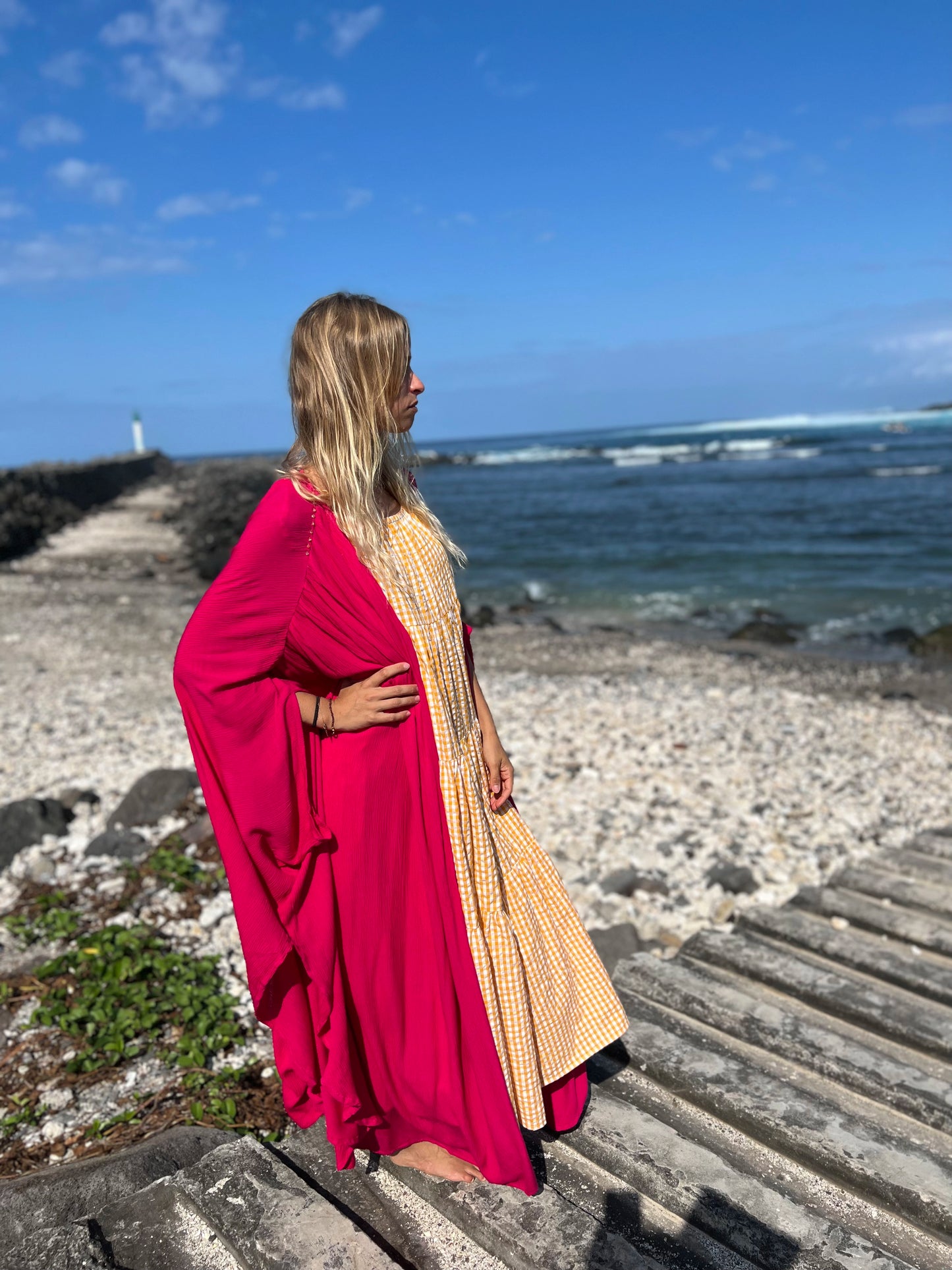 Kimono Alizée long Pitaya Citrine