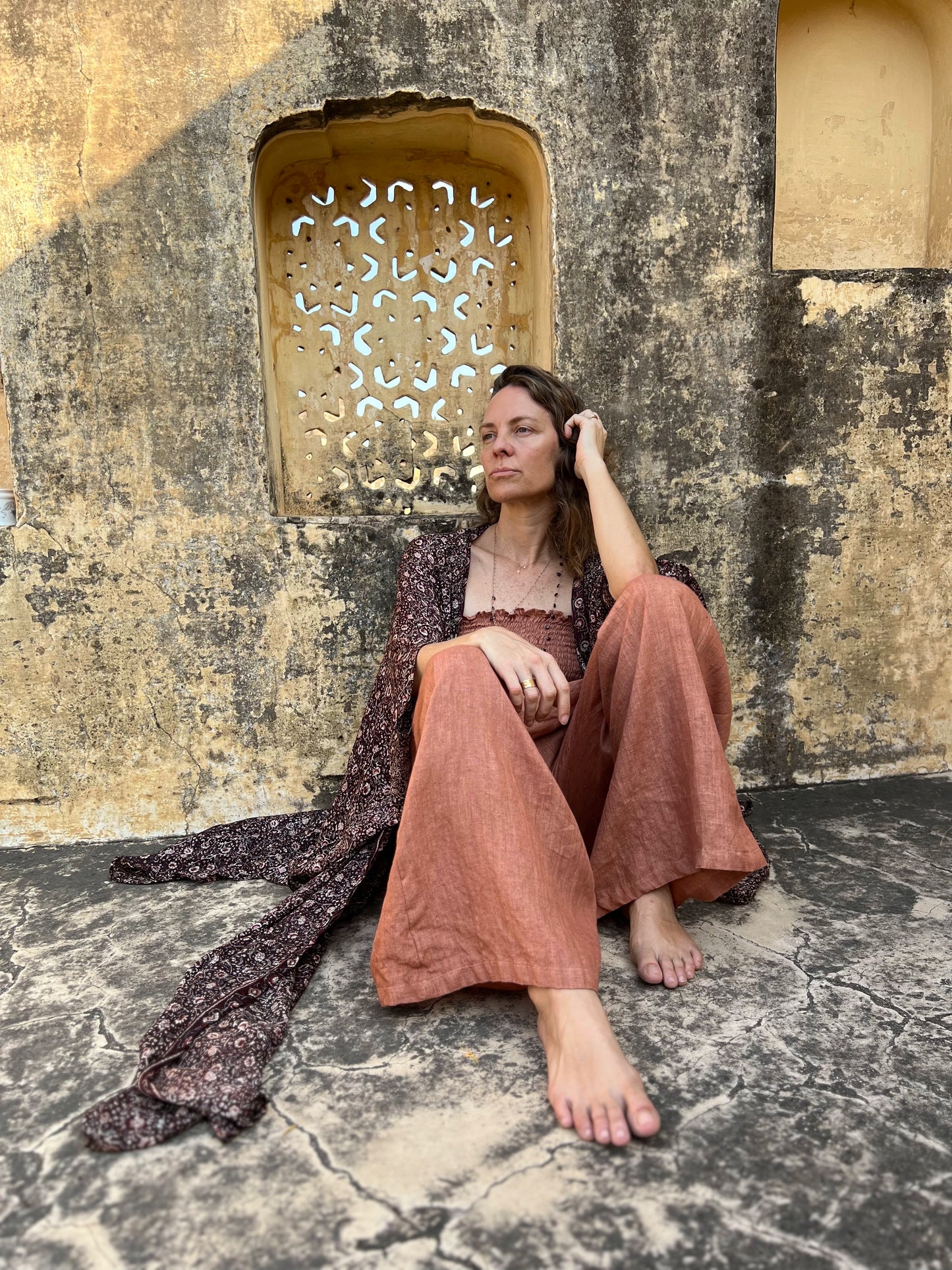 Kimono Meekha long burgundy