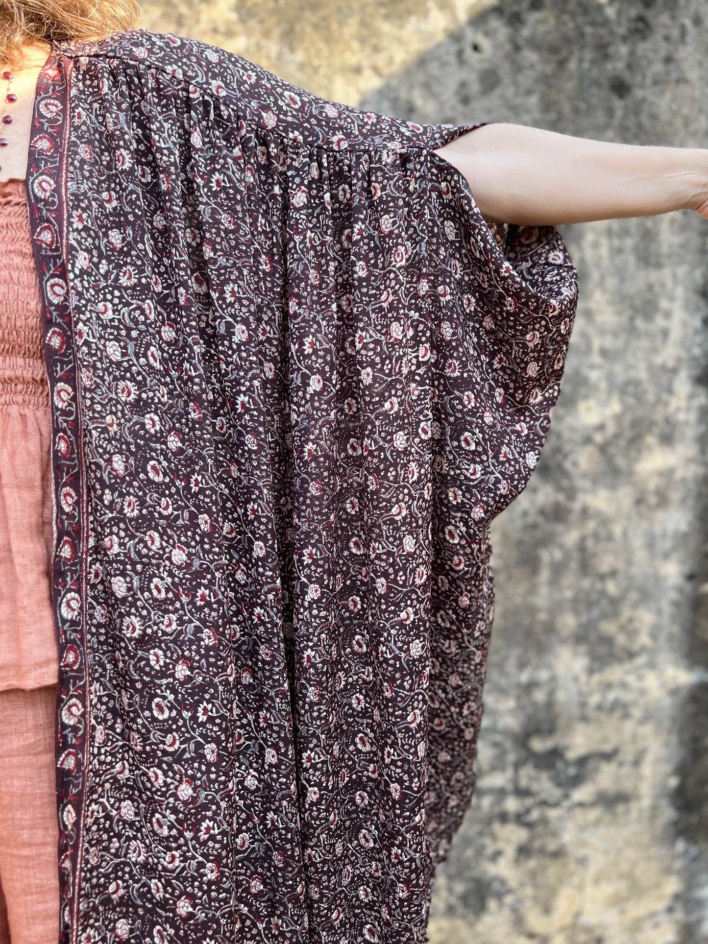 Kimono Meekha long burgundy