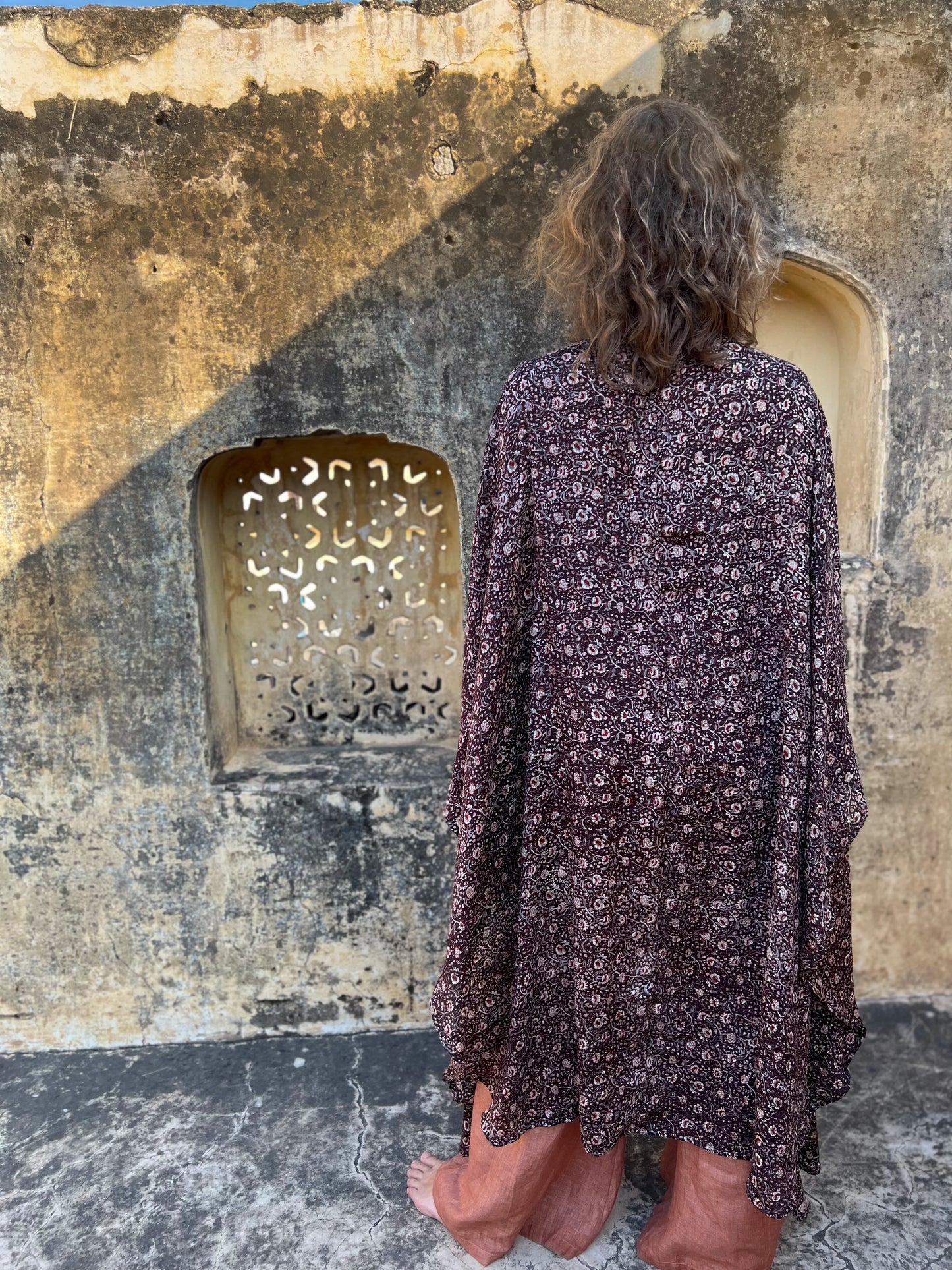 Kimono Meekha long burgundy