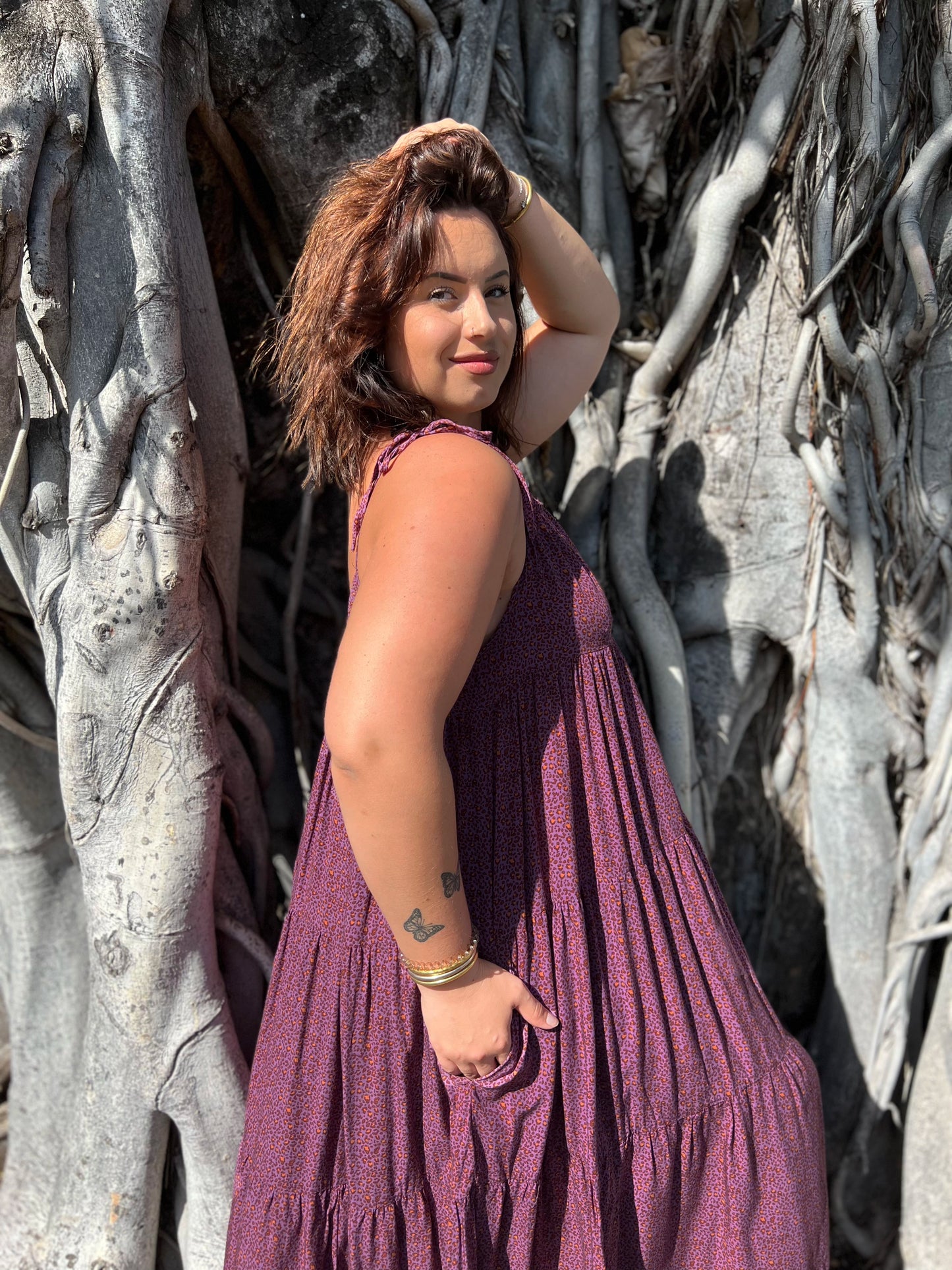 Robe Denise longue Savane