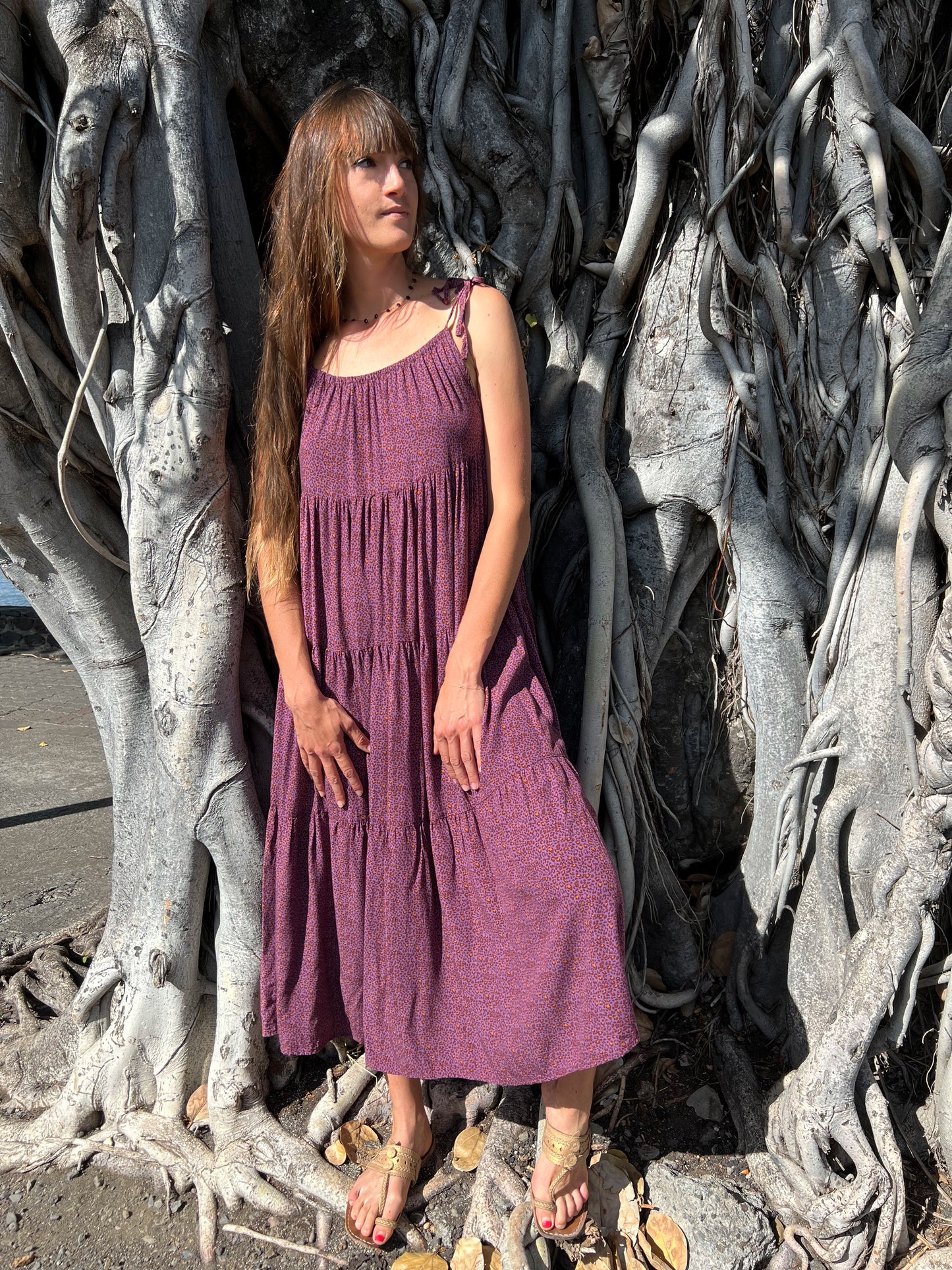 Robe Denise longue Savane