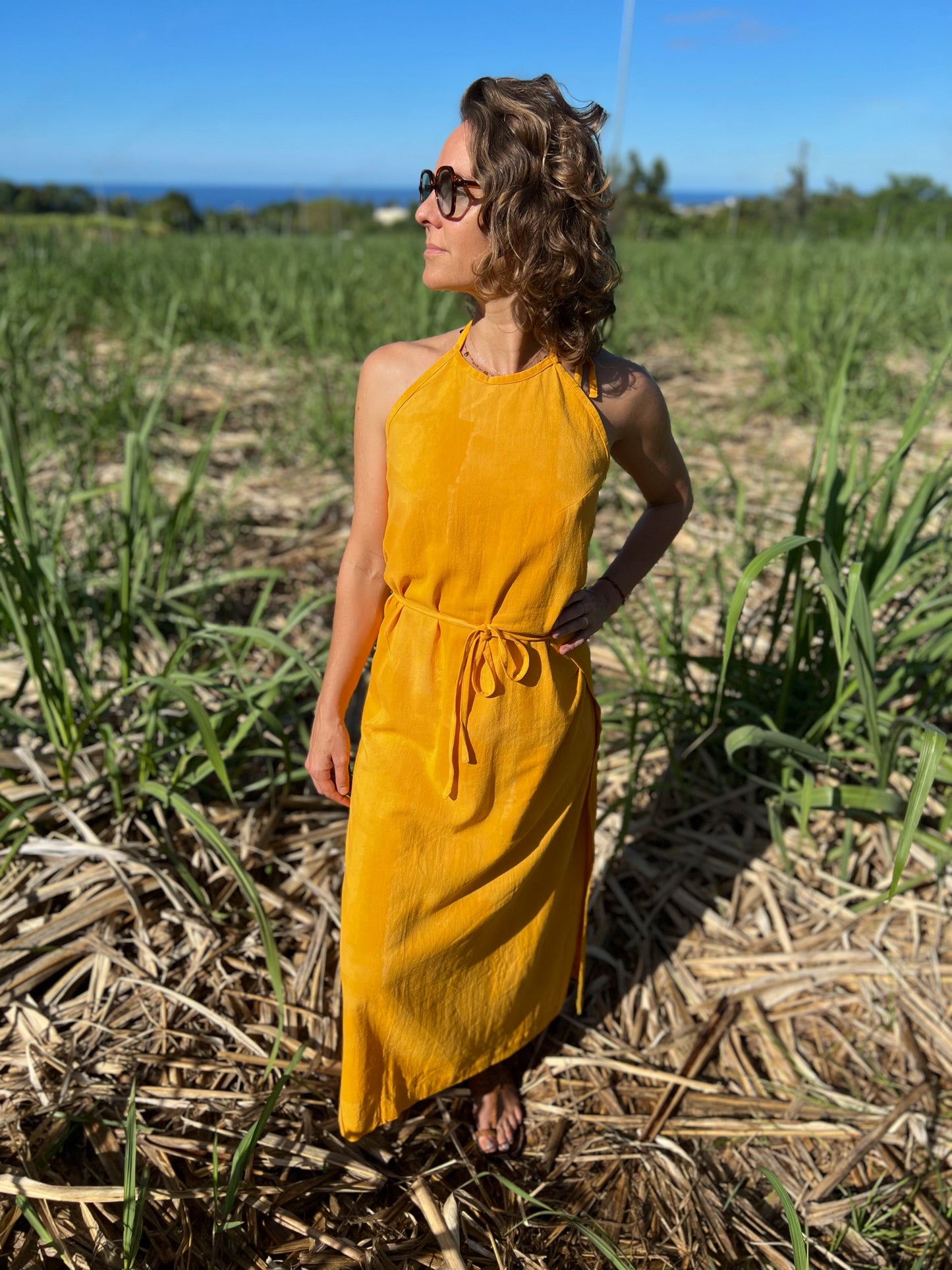 Robe Liliane longue Mangue Glacée