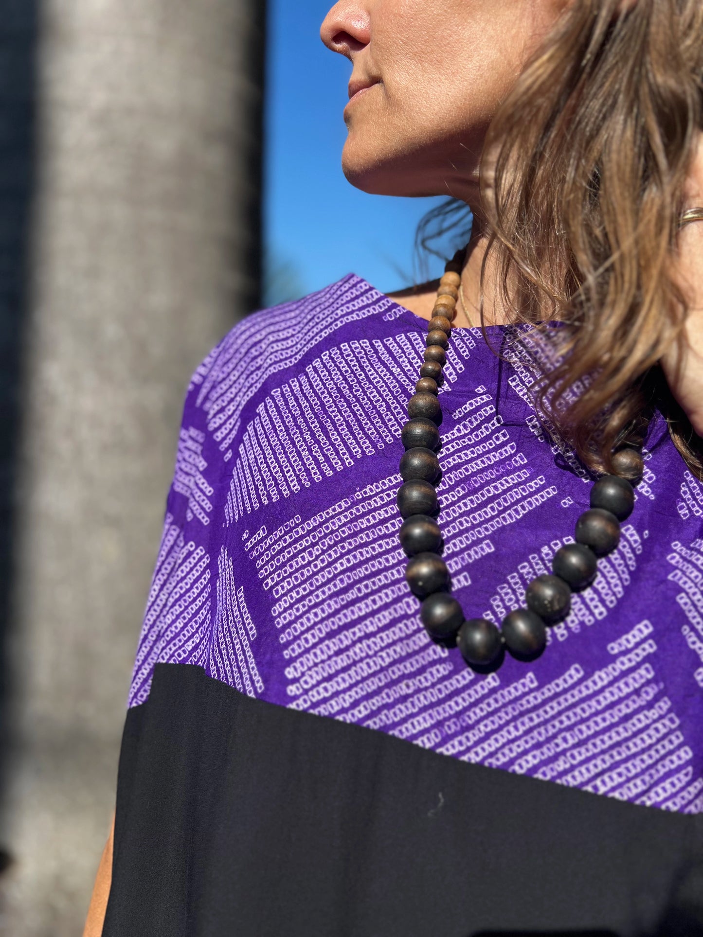 Robe Osaka courte black & purple