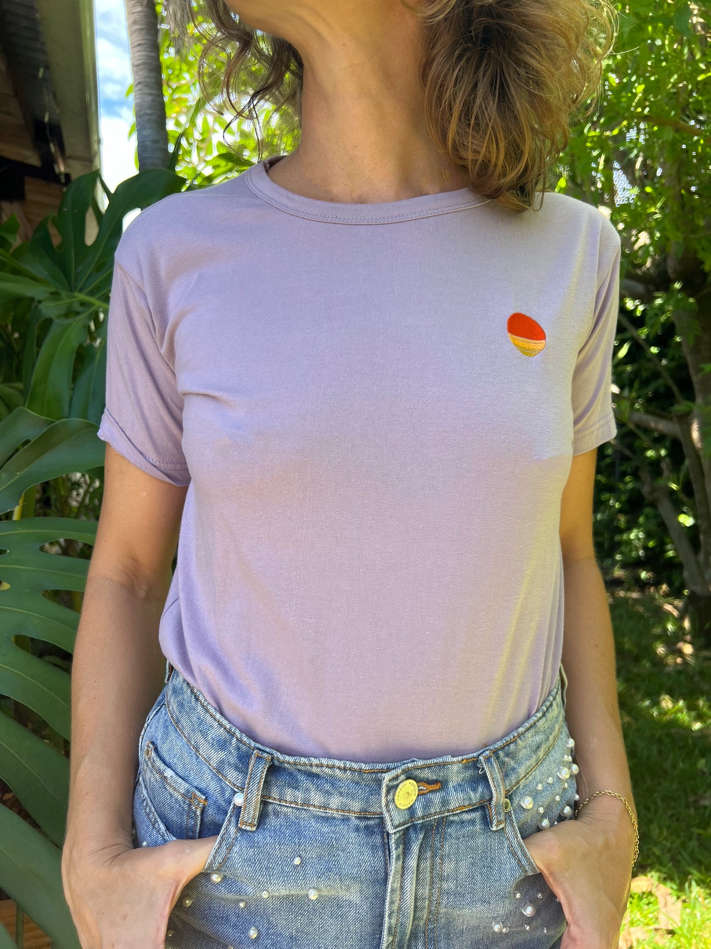 T-shirt Sunset Lilas