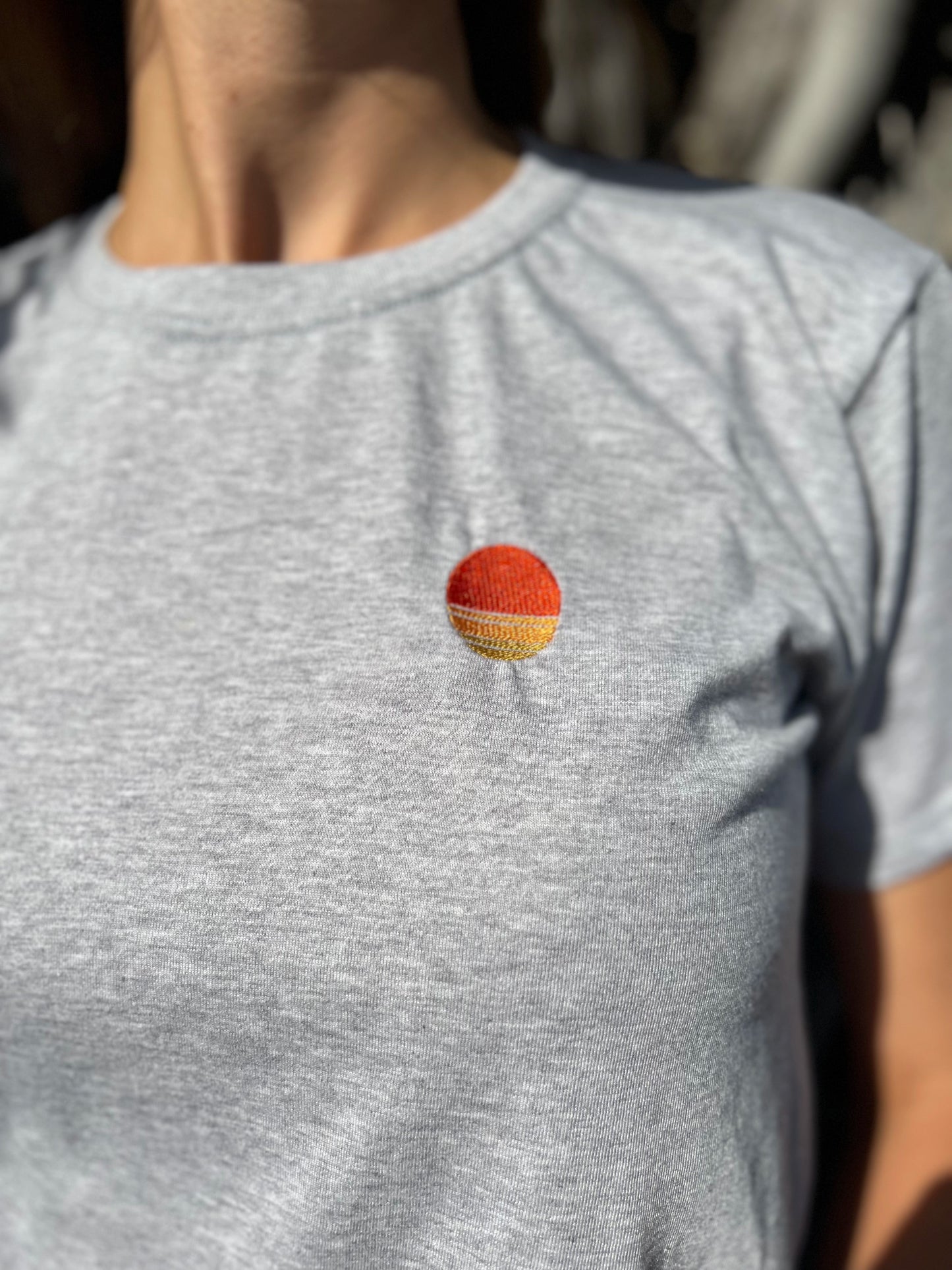 Tee shirt Sunset Brodé Gris