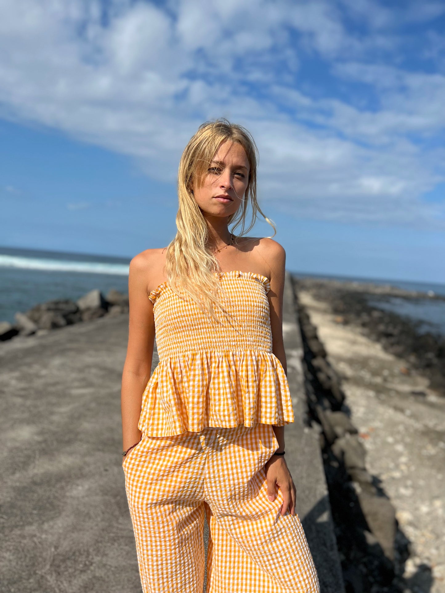 Top Josepha Vichy Mangue Glacée