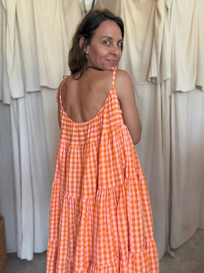 Robe Denise longue seersucker 🧡
