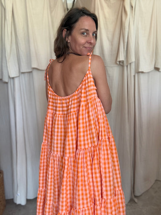 Robe Denise longue seersucker 🧡
