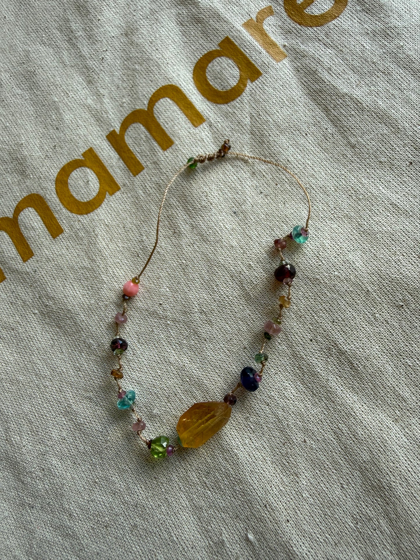 Bracelet multi-pierres base citrine