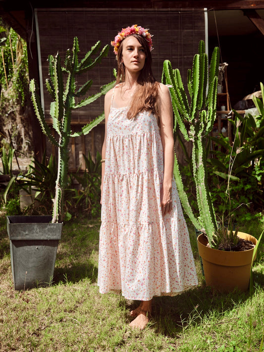 Robe Denise longue blockprint 🩷🧡