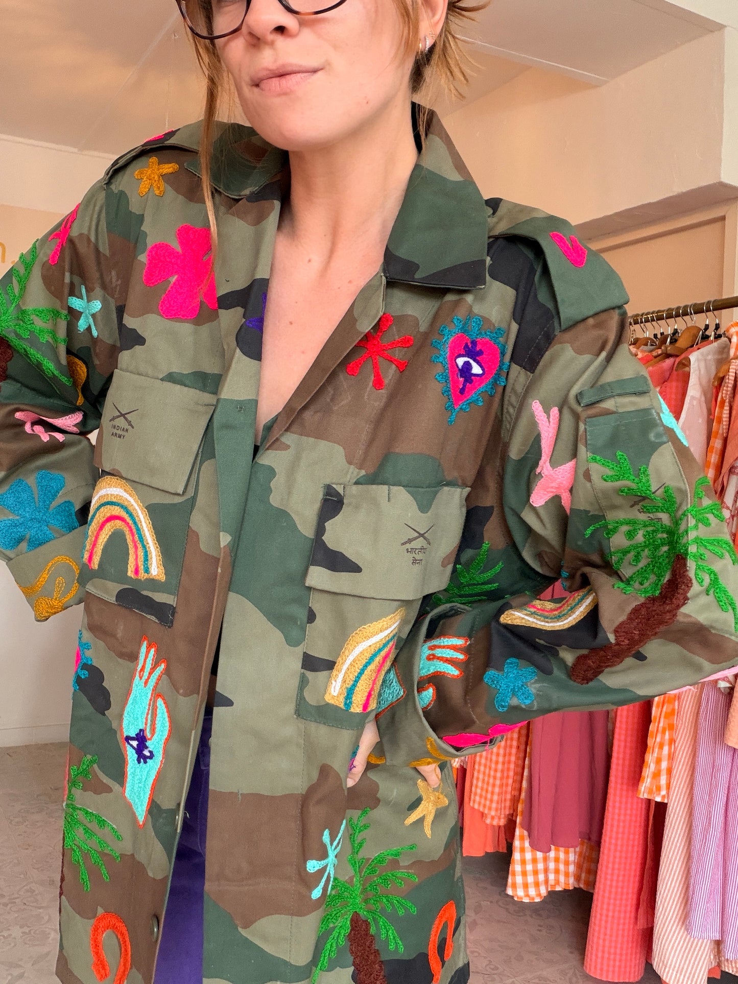 Veste upcyclée Peace🌈