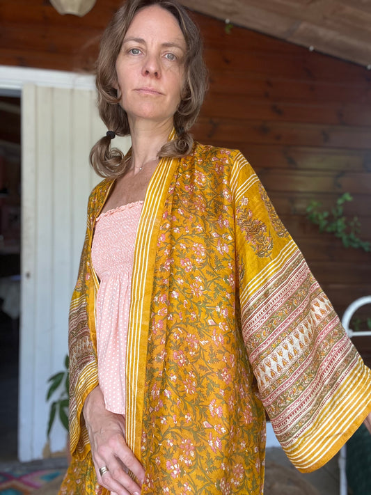 Kimono Mala long yellow