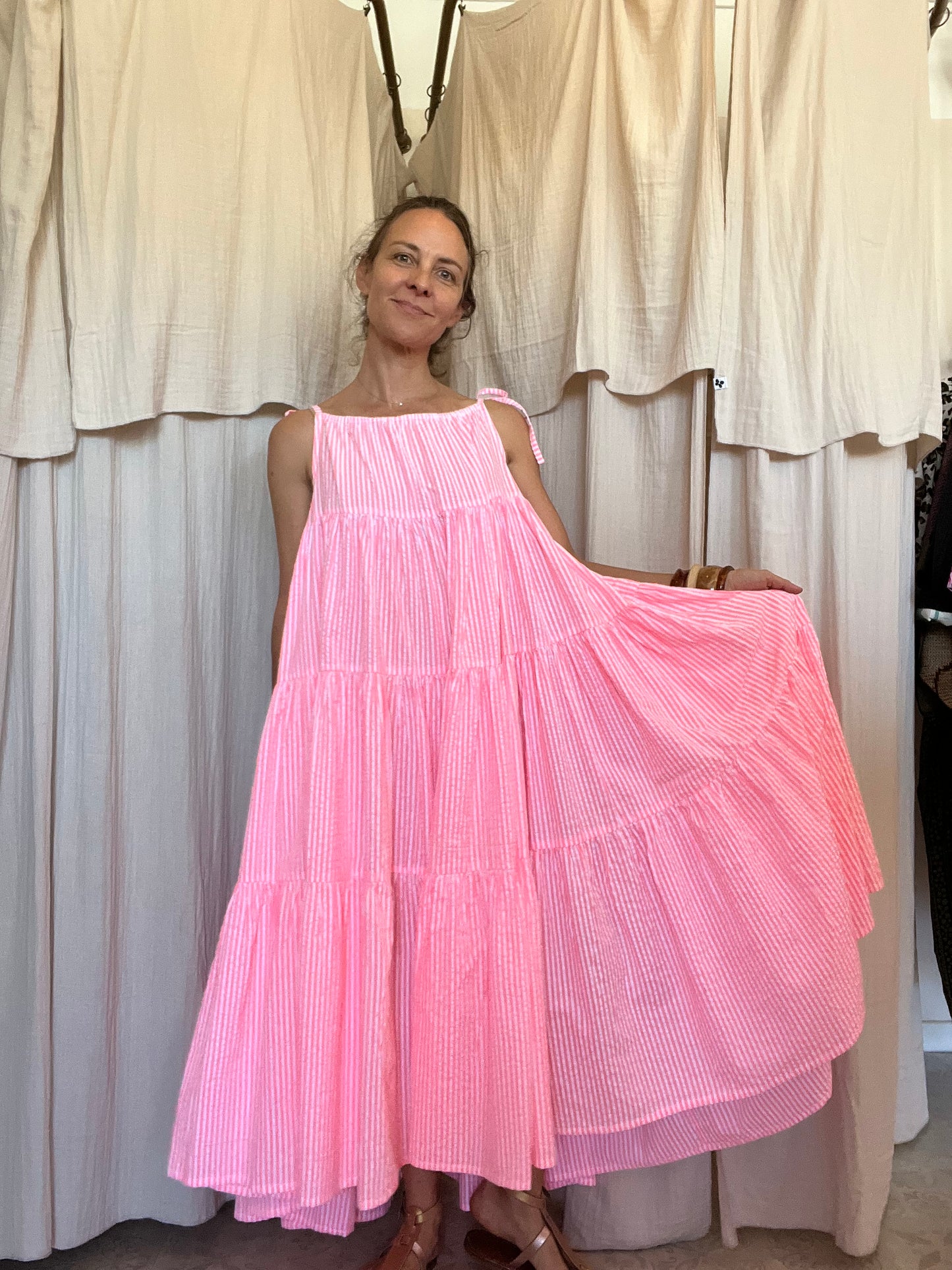 Robe Denise longue seersucker 🩷