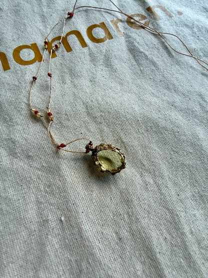 Collier citrine tissée