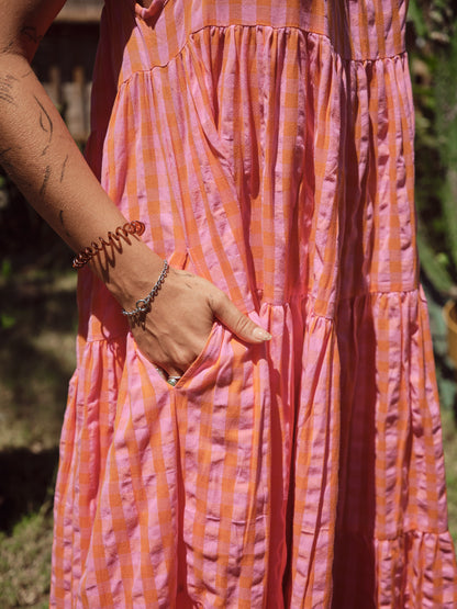 Robe Denise longue seersucker 🧡🩷