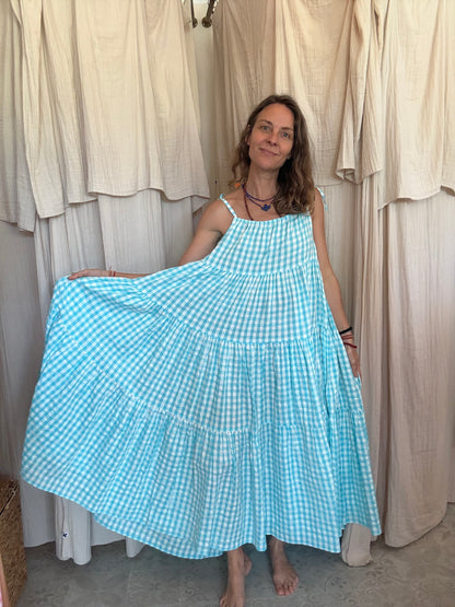 Robe Denise longue seersucker 🩵