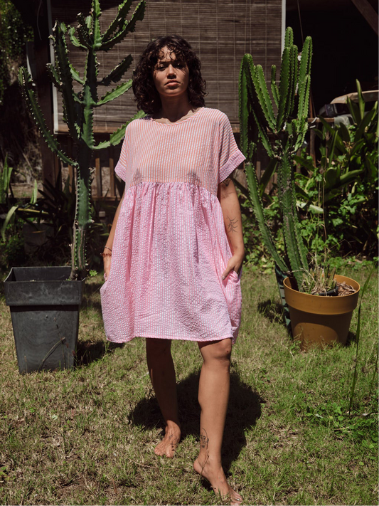 Robe Maïda courte 🧡🩷