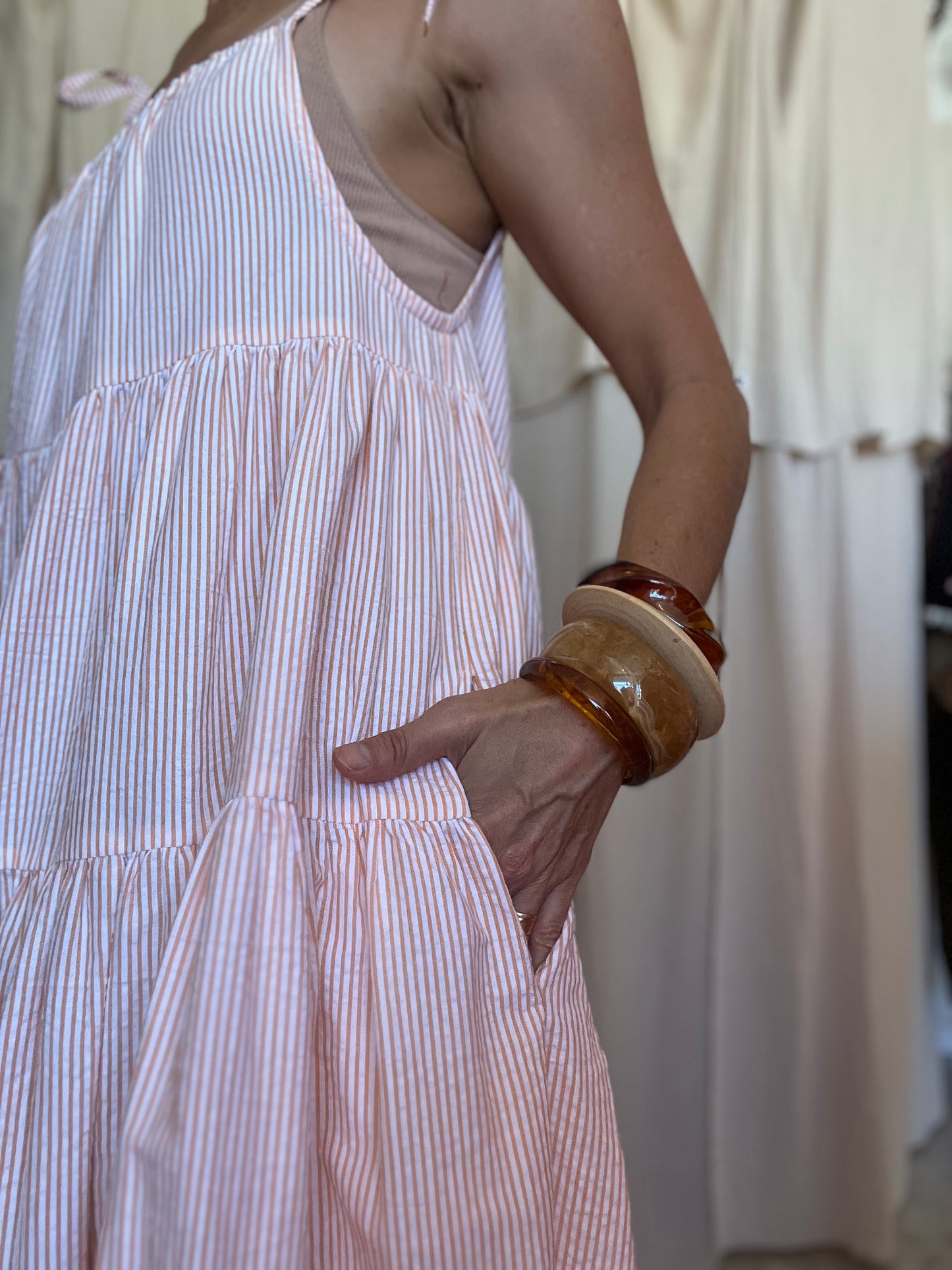 Robe Denise longue seersucker 💛