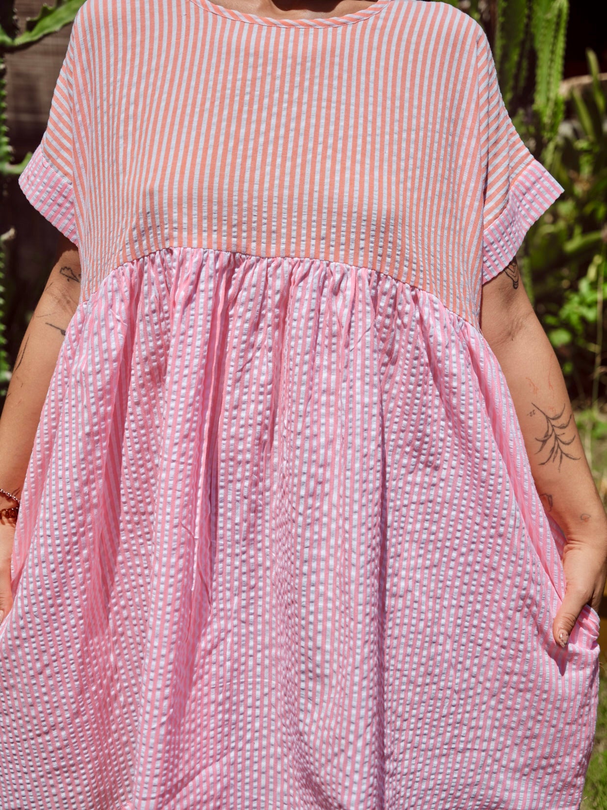 Robe Maïda courte 🧡🩷