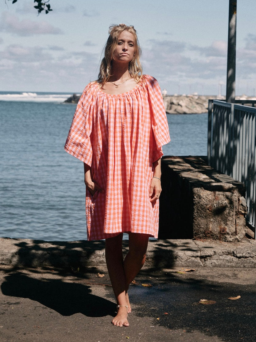 Robe Playa courte orange/lilas