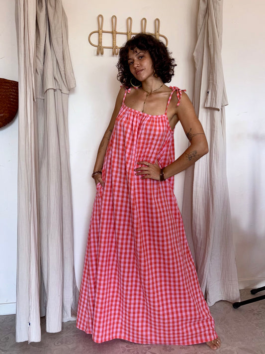 Robe bohème seersucker 💜🧡