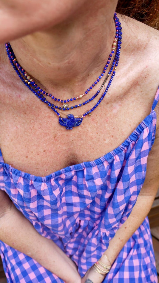 Collier Condor double lapis lazuli 💙