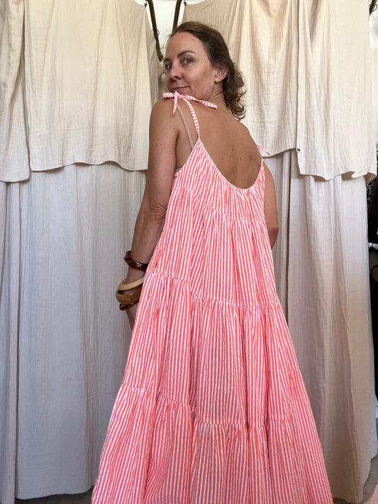 Robe Denise longue seersucker 🧡