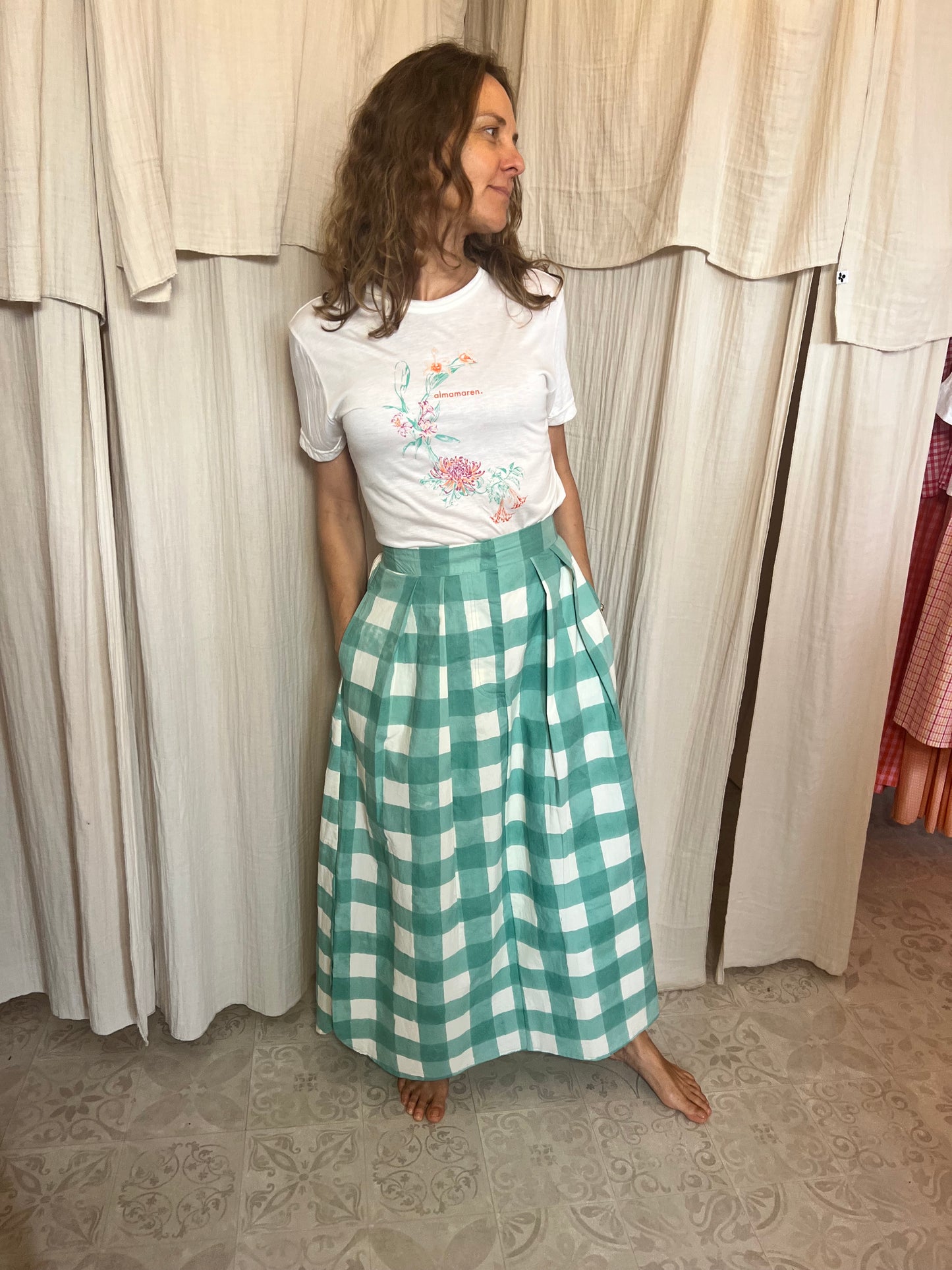 Jupe Caro Blockprint🩵