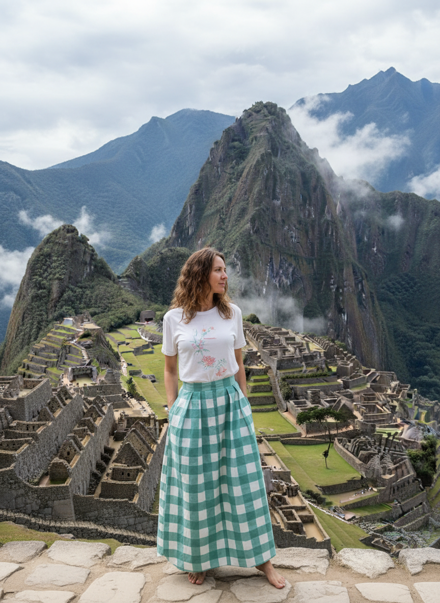 Jupe Caro Blockprint🩵