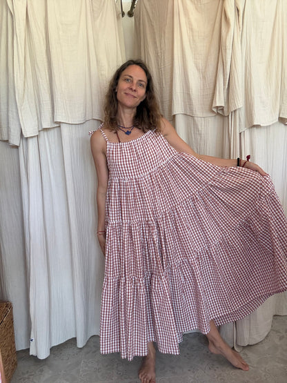 Robe Denise longue seersucker 🤎🤍