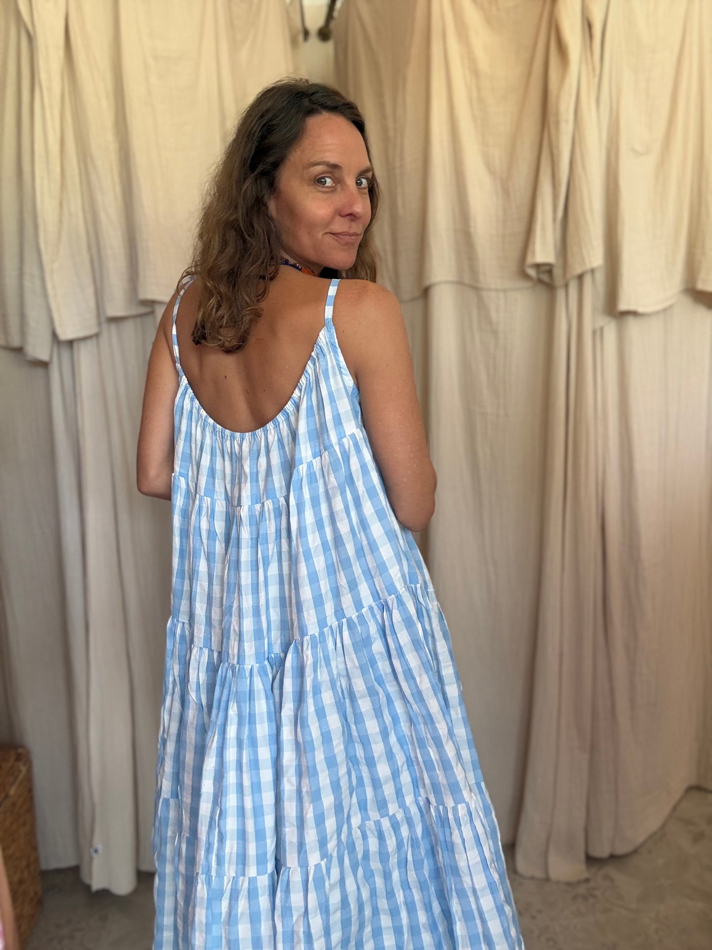 Robe Denise longue seersucker 💙🩵