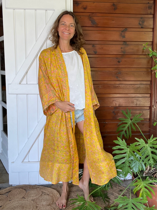 Kimono Mala long yellow