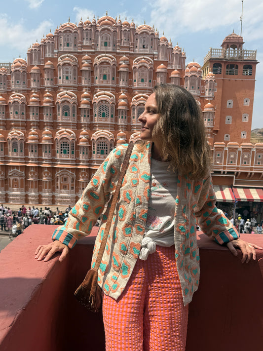 🩵🧡🐆Veste Cléo Léo courte