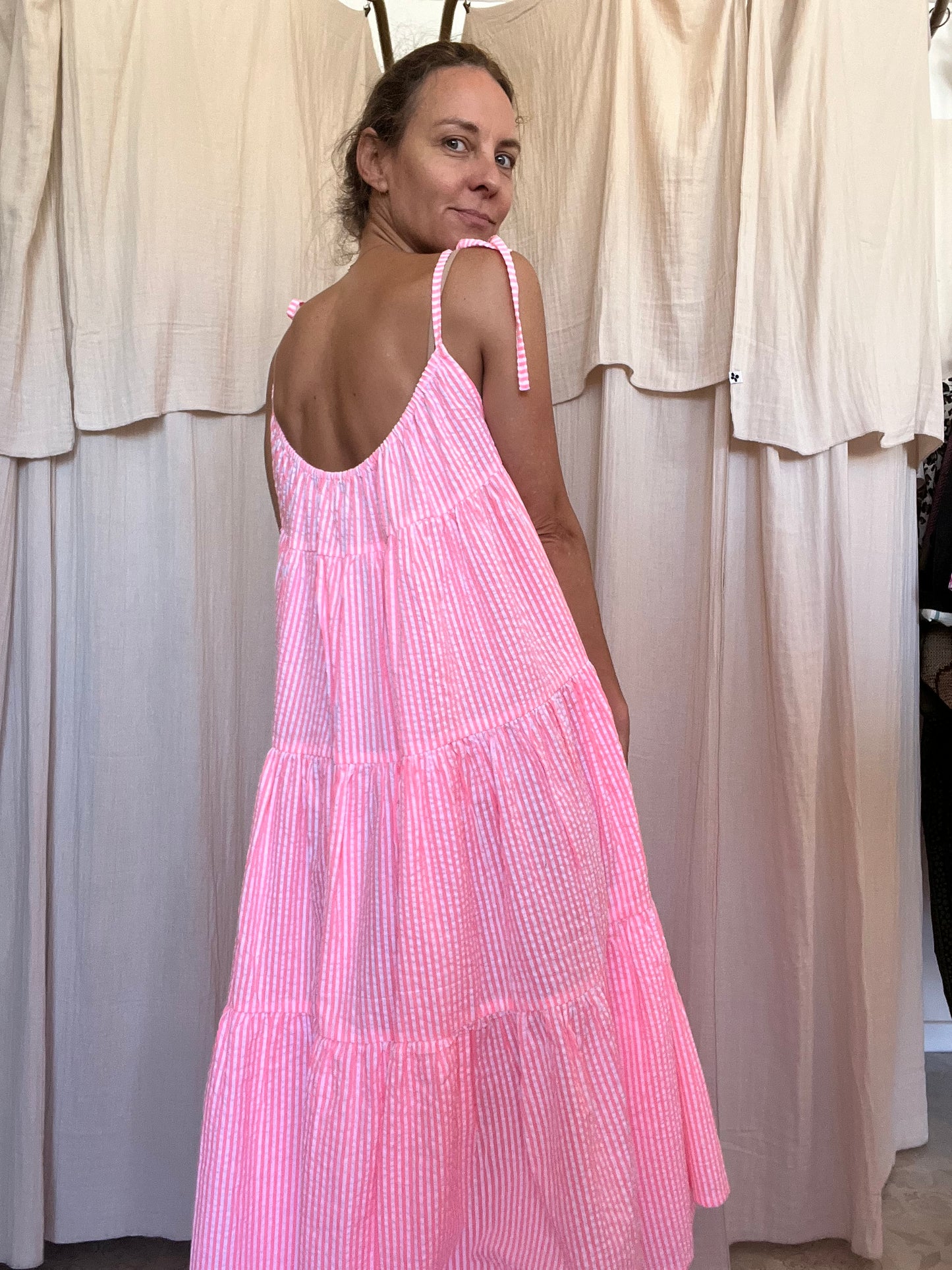 Robe Denise longue seersucker 🩷