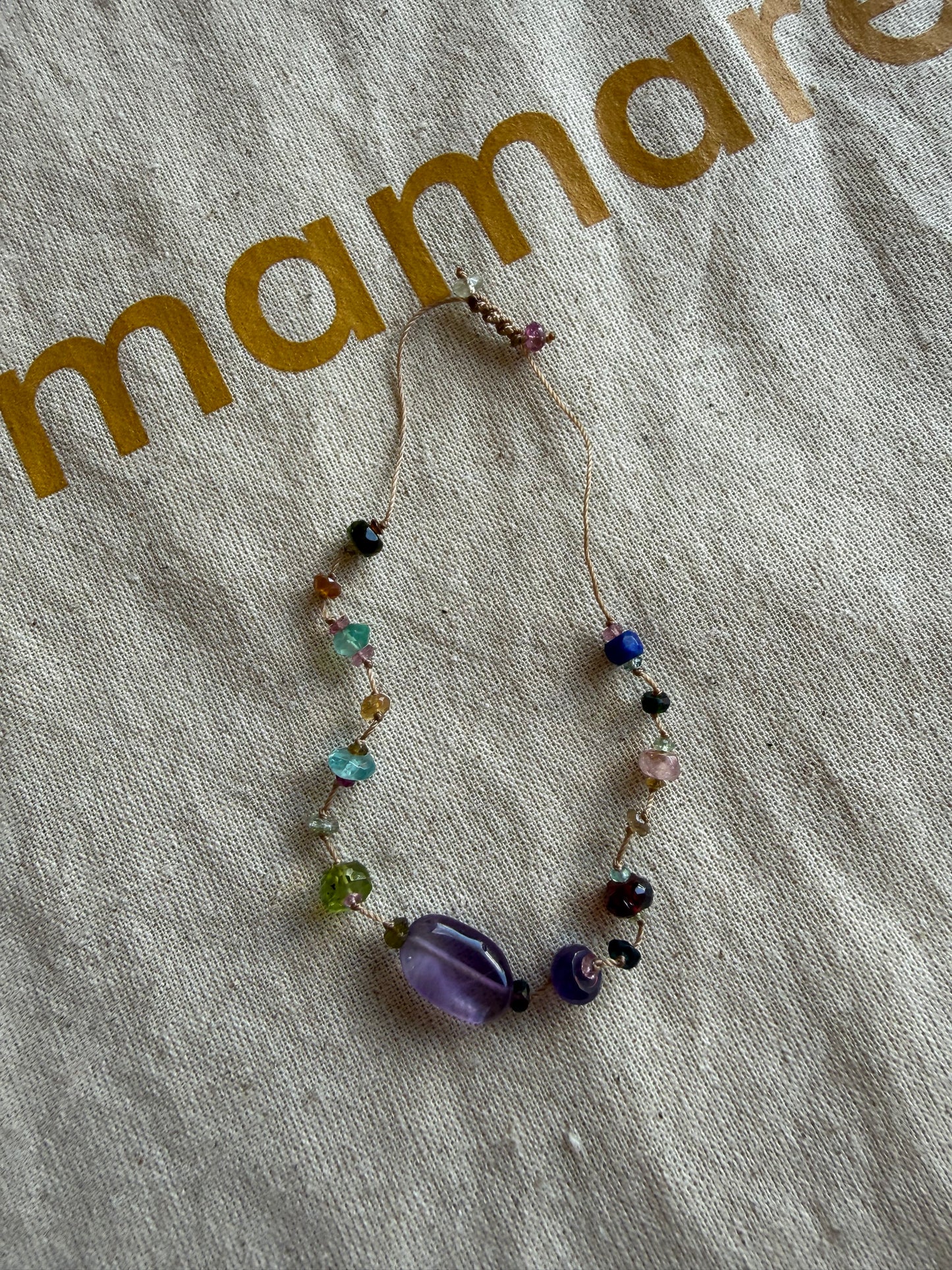 Bracelet multi-pierres base améthyste