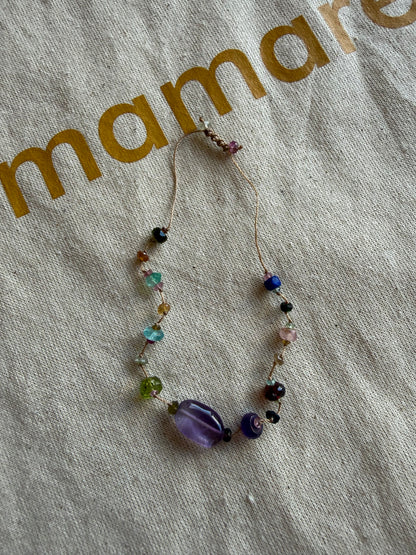 Bracelet multi-pierres base améthyste