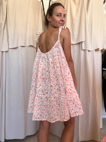 Robe Denise courte blockprint 🩷🧡