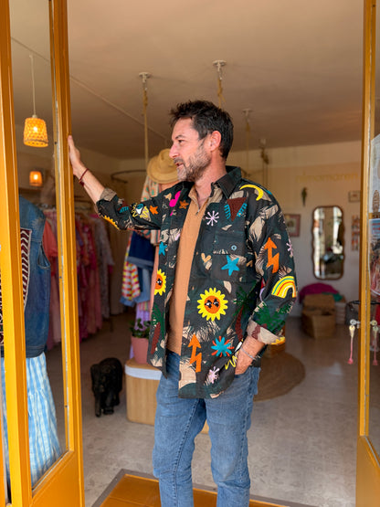 Veste upcyclée Peace 🌼