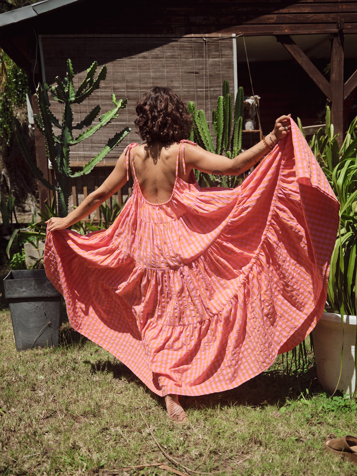 Robe Denise longue seersucker 🧡🩷